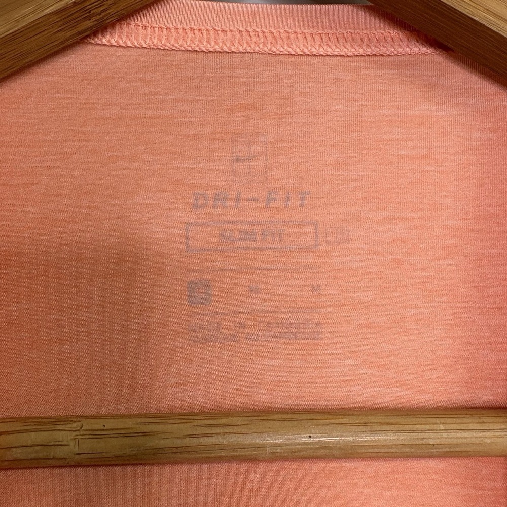 Nike Womens Tennis Dress Medium Salmon Pink Sleeveless Advantage Slim Semi Sheer - Picture 6 of 13